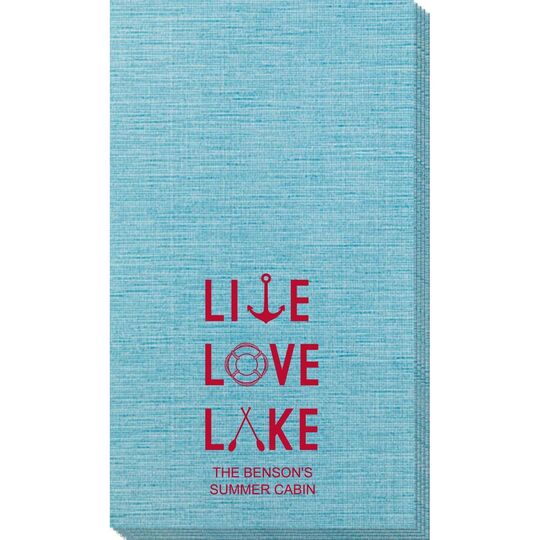 Live, Love, Lake Bamboo Luxe Guest Towels
